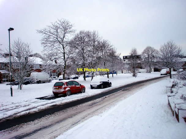 Photo 6"x4" Snow in London N14 Southgate\/TQ3094 c2010