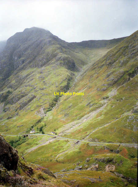 Photo 6"x4" Allt-na-reigh from north slopes of Beinn Fhada Meeting of Three Waters c1989