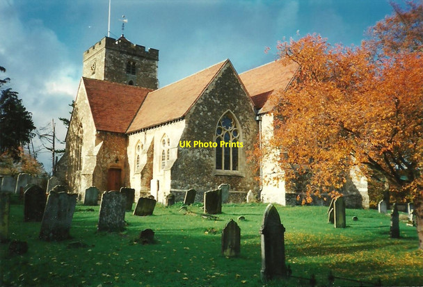 Photo 6"x4" Brasted Church Brasted c1995