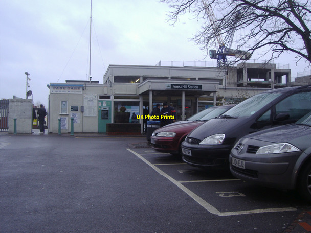 Photo 6"x4" Forest Hill station entrance and car park Penge c2009