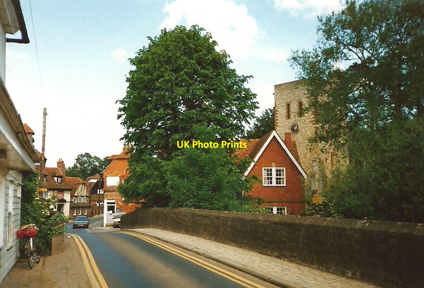 Photo 6"x4" Road bridge over the River Beult at Yalding Congelow c1994