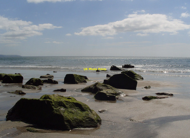 Photo 6"x4" Pentewan Beach Mevagissey c2010