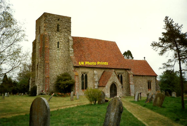 Photo 6"x4" St. Michael & All Angels Church, Kingsnorth Kingsnorth\/TR0039 c1997