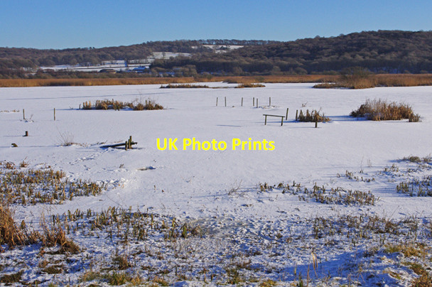Photo 6"x4" Leighton Moss in winter Red Bridge c2010
