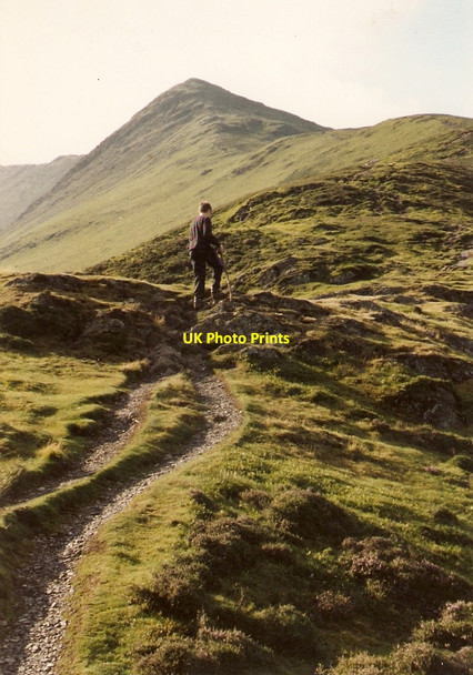 Photo 6"x4" Up the ridge to Ullock Pike High Side\/NY2330 c1991