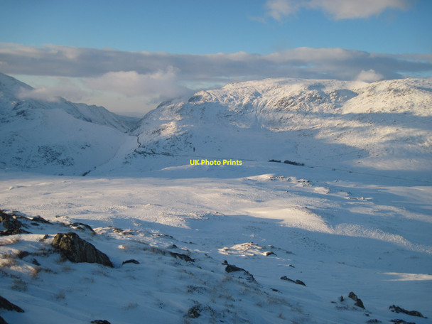 Photo 6"x4" Christmas Day 2010: Looking towards the Glyderau Blaenau Dolwyddelan c2010