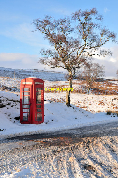 Photo 6"x4" Old style telephone box at the road junction at Syre Syre c2011