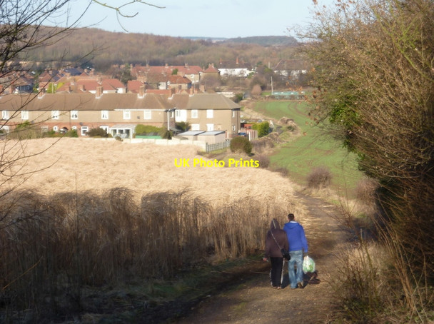 Photo 6"x4" Footpath to Langwith Shirebrook c2011