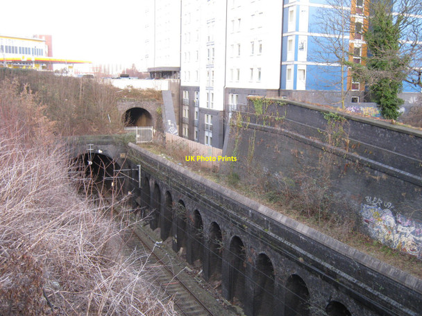 Photo 6"x4" Railway cutting, Five Ways Lee Bank c2011