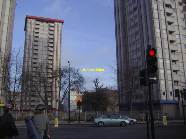 Photo 6"x4" Tower blocks on Hampstead Road London c2008