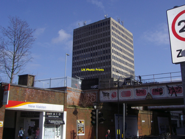 Photo 6"x4" Office block behind New Malden station New Malden c2008
