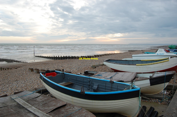 Photo 6"x4" Boats on Bexhill Beach Bexhill c2011