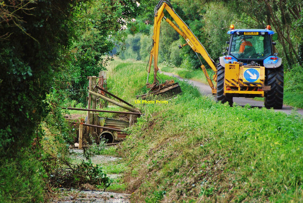 Photo 6"x4" Godney Moor : Bank clearance Godney c2009