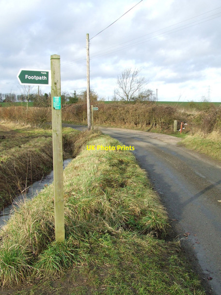 Photo 6"x4" Footpath Signs Stowmarket c2011