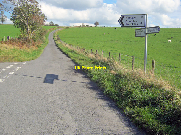 Photo 6"x4" Lane junction on Bailey Hill Llangunllo c2010