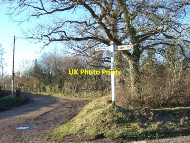 Photo 6"x4" Venn Cross and road to Broadclyst Whimple c2011