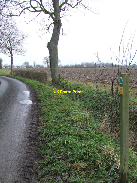 Photo 6"x4" Footpath Diversion Ringshall Stocks c2011