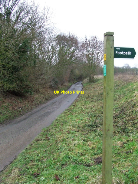 Photo 6"x4" Footpath Sign Offton c2011