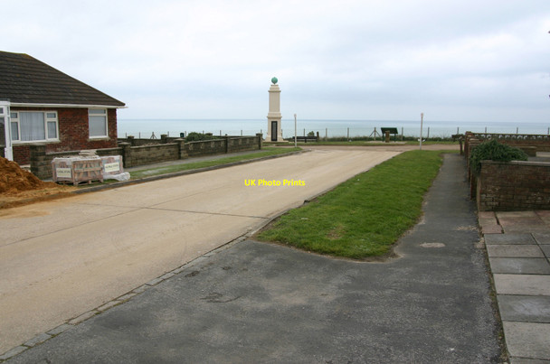 Photo 6"x4" Greenwich Meridian at the south coast Telscombe Cliffs c2011