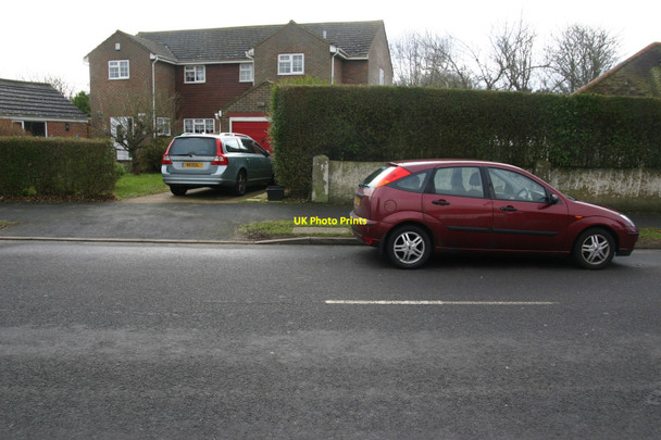 Photo 6"x4" Greenwich meridian crossing Telscombe road Telscombe c2011