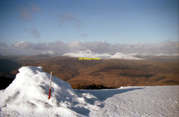 Photo 6"x4" Summit cairn on An Caisteal An Caisteal\/NN3719 c1988