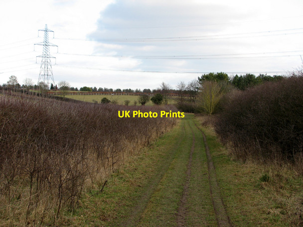 Photo 6"x4" Byway and pylon Great Wilbraham c2011