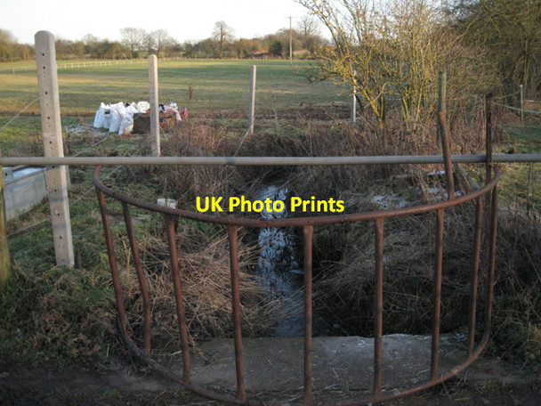 Photo 6"x4" Improvised bridge parapet over a brook Carol Green c2011