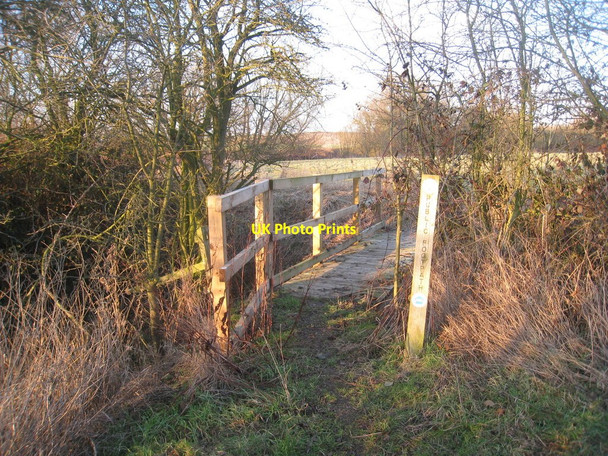 Photo 6"x4" Footbridge on the Trent Valley Way South Clifton c2011