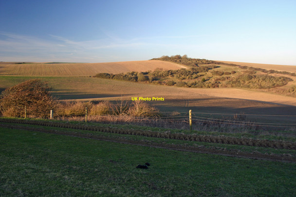 Photo 6"x4" Greenwich Meridian cuts the path to Telscombe Telscombe c2011