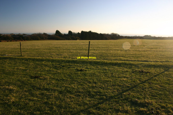 Photo 6"x4" Greenwich Meridian cuts the fence on Comblands Telscombe c2011