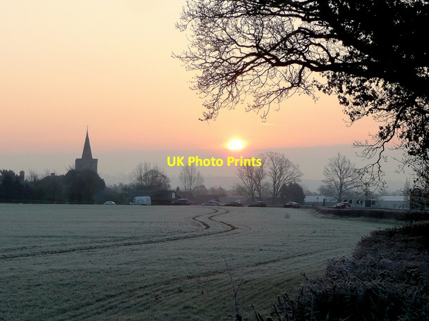 Photo 6"x4" Dawn over Staunton Hethelpit Cross c2011