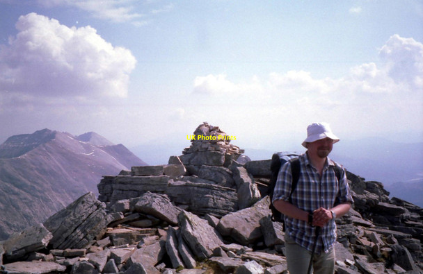 Photo 6"x4" Summit cairn on Spidean a' Choire L\u00c3\u00a8ith Fasag c1997