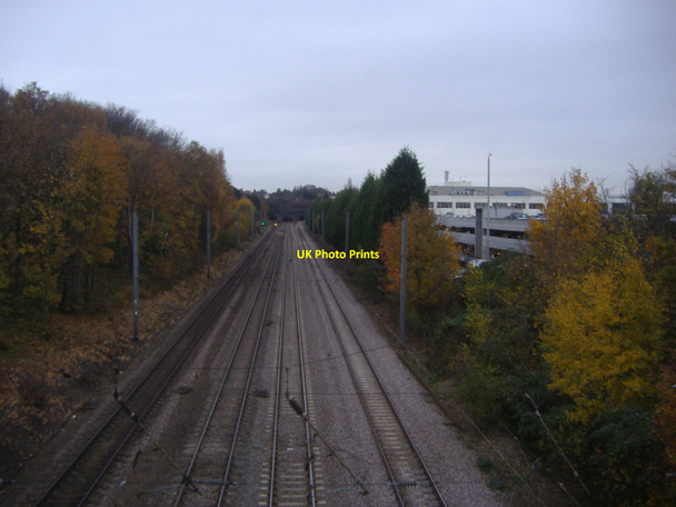 Photo 6"x4" Railway lines from Oakleigh Road North Friern Barnet c2008