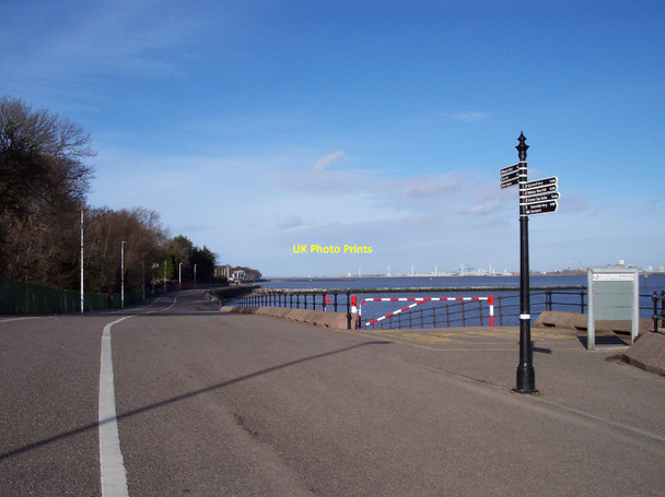 Photo 6"x4" Signpost and slipway on Egremont Promenade Wallasey c2011