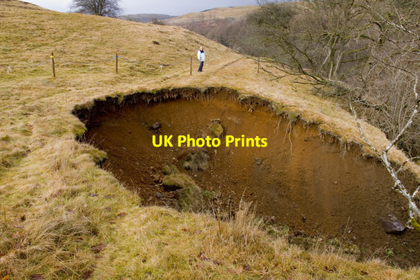 Photo 6"x4" Landslip above River Nith Enterkinfoot c2011