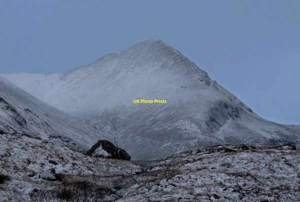 Photo 6"x4" Stob Ban in winter raiment Stob B\u00e0n\/NN1465 c2011