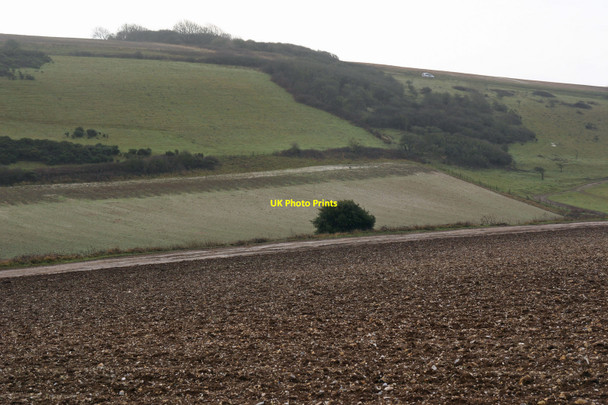Photo 6"x4" Greenwich Meridian on Southease hill Telscombe c2011