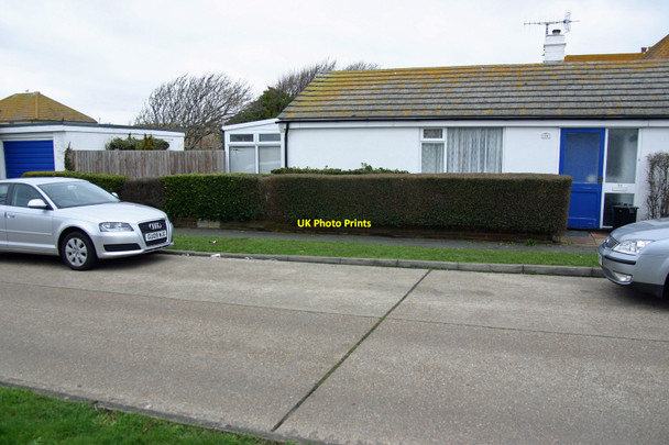 Photo 6"x4" Greenwich Meridian crossing an unnamed road Telscombe Cliffs c2011