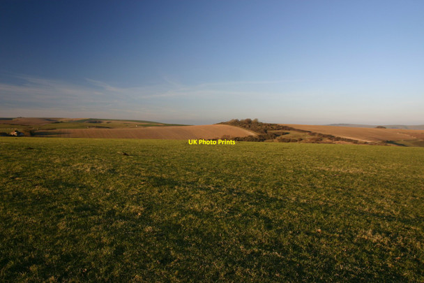 Photo 6"x4" Greenwich Meridian from Combelands Telscombe c2011