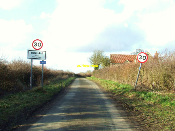 Photo 6"x4" Higham Suffolk. Upper Green\/TL7464 c2011