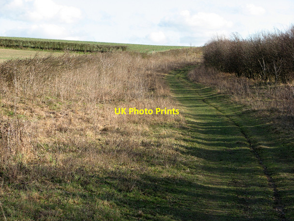 Photo 6"x4" Roman Road: uphill Little Abington c2011