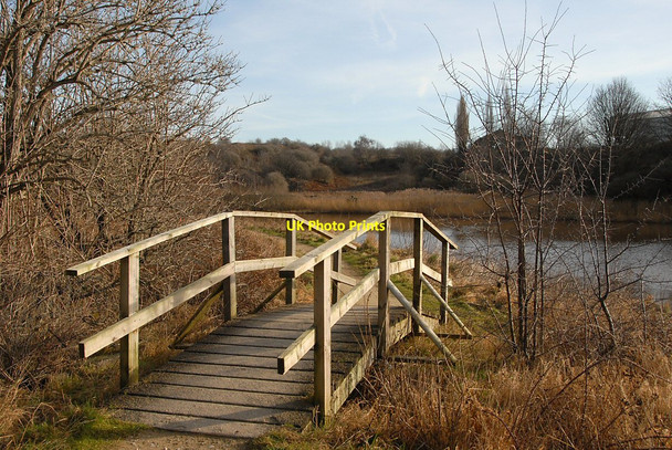 Photo 6"x4" Footbridge to riverside walk Northwich c2011