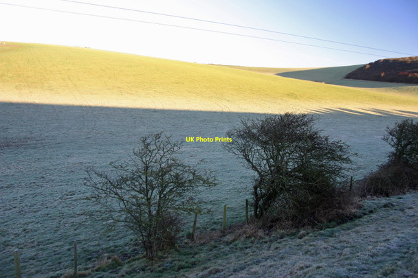 Photo 6"x4" Greenwich Meridian at the lowest point of Breaky Bottom Telscombe c2011