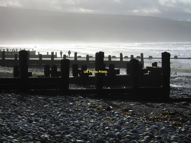 Photo 6"x4" Groynes at Barmouth beach Barmouth\/Abermaw c2011