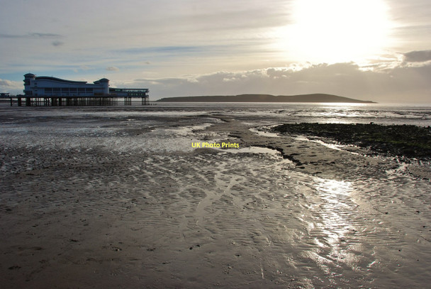 Photo 6"x4" Weston-Super-Mare: The Bay and Pier Weston-super-Mare c2011