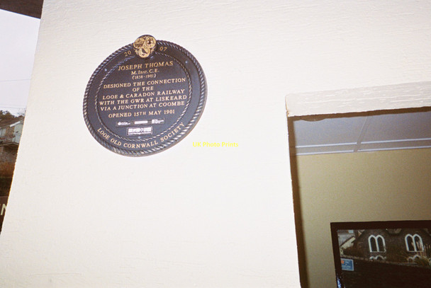 Photo 6"x4" Looe & Caradon railway station sign Looe c2011