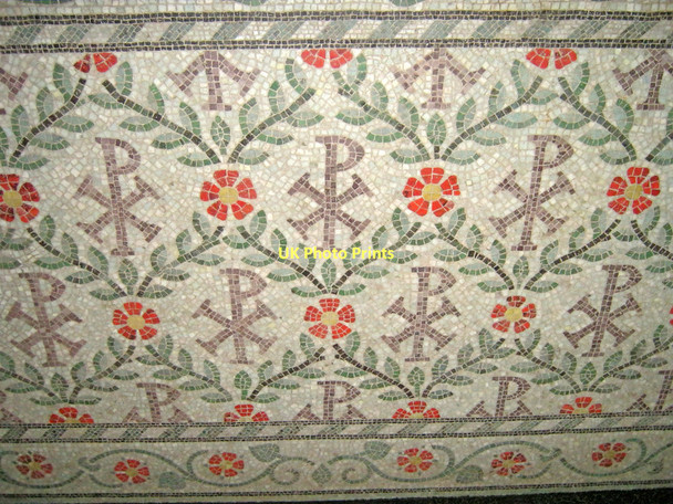 Photo 6"x4" Detail of mosaic in All Saints Church Bakewell c2010