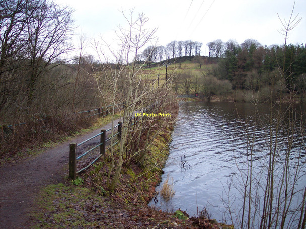 Photo 6"x4" Path on causeway over Wayoh Reservoir Chapeltown\/SD7315 c2011