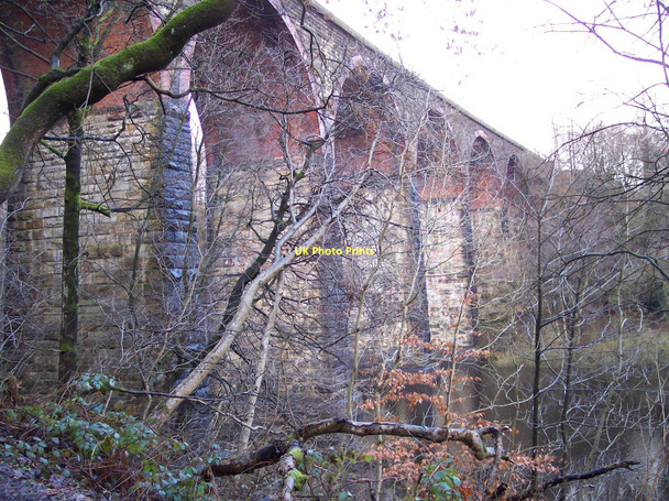 Photo 6"x4" Railway viaduct over Wayoh Reservoir Edge Fold\/SD7218 c2011