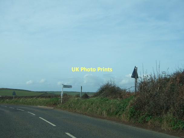Photo 6"x4" Sign to Horsecombe Cross Salcombe c2011